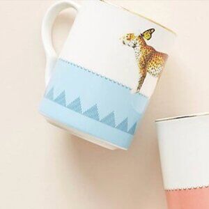 Anthropologie Yvonne Ellen Lilabet Leopard Mug